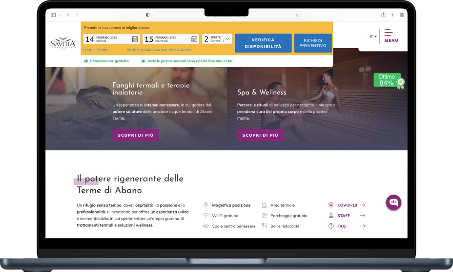 Siti web turistici realizzati per essere estremamente performanti